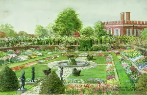 HenryVIII Prints: Henry VIII Garden, Hampton Court Palace Print
