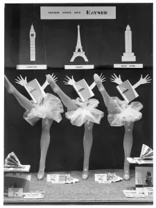 Kayser Stockings and Tights Window Display Print circa 1965