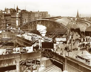 Victorian Era Train Station Prints: New Street Station, Birmingham, early 1900s