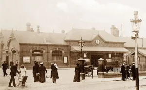 Victorian Era Train Station Prints: Railway Station, Blyth Northumberland early 1900's