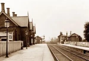 Victorian Era Train Station Prints: Railway Station, Snaith early 1900's