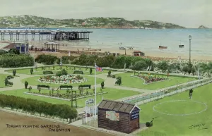 English Coastal Scene Prints: Torbay from the Gardens, Paignton, Devon