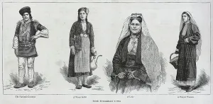 Typical Bulgarian Outfits, 1885 Print