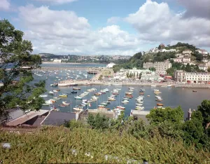 English Coastal Scene Prints: The harbour from Vane Hill, Torquay