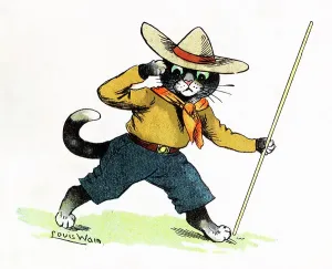 Louis Wain Cat Art Prints: Louis Wain - The Cat Scouts, 1912