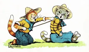 Louis Wain Cat Art Prints: Louis Wain - The Cat Scouts, 1912