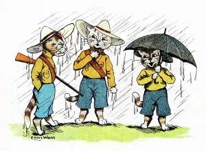 Louis Wain Cat Art Prints: Louis Wain - The Cat Scouts, 1912