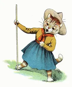 Louis Wain Cat Art Prints: Louis Wain Cat Scout's sister a Cat Guide