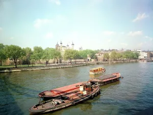 Iconic British Landmarks Prints: The Tower of London from River Thames, London