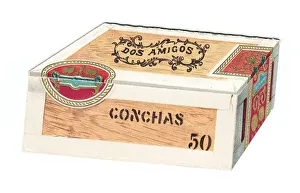 New Year card in the shape of a cigar box New Year card in the shape of a cigar box