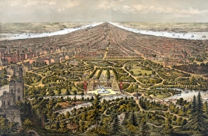 <b class=qtipBold><figcaption>New York</figcaption></b><br>New York,. Bird's-eye view of New York with Central Park in the foreground. Date c1873. Date:<br><em>© Mary Evans / Library of Congress</em> New York