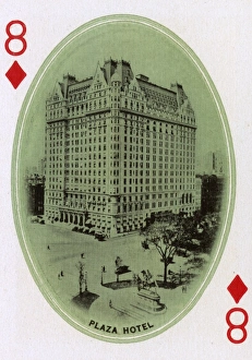 New York City - Playing card - Plaza Hotel - 8 of Diamonds New York City - Playing card - Plaza Hotel - 8 of Diamonds