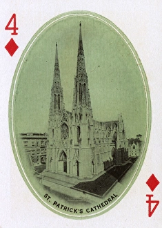 New York City - playing card - St Patricks Cathedral New York City - playing card - St Patricks Cathedral