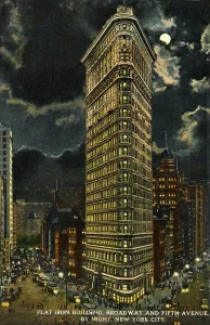 Prints of Flatiron Building at Broadway and Fifth Avenue, New York City, America New York Prints: Flatiron Building Print, New York City