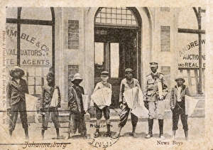 Newspaper boys, Johannesburg, Transvaal, South Africa Newspaper boys, Johannesburg, Transvaal, South Africa