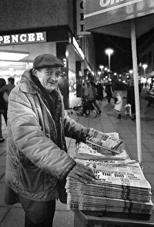 Newspaper seller, Newcastle upon Tyne Newspaper seller, Newcastle upon Tyne