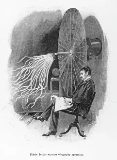 Nikola Tesla Prints: Nikola Tesla Print: Wireless Telegraphy Apparatus