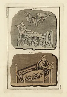 Norman furniture: a royal bed 276 and a common bed 277 Norman furniture: a royal bed 276 and a common bed 277