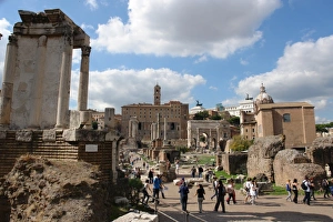 North side of Roman Forum, Rome, Italy North side of Roman Forum, Rome, Italy