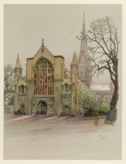 Prints of Norwich Cathedral, Norfolk Norwich Prints: 1924 Norwich Cathedral Print