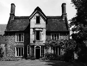 Prints of The Hermitage, Bishopsgate, Norwich, Norfolk, England. Here is shown the back view of an ancient mansion, once the vicarage of St. Mary-in-the- Marsh, now vanished. Date: 1930s Norwich Prints: The Hermitage, Norwich Print, 1930s