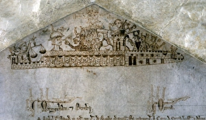 <b class=qtipBold><figcaption>Norwich Jews</figcaption></b><br>Norwich Jews on 13th century Exchequer Roll, a list of tax payments made by Jewish people in Norwich, Norfolk Date: 13th century<br><em>© Mary Evans / National Archives</em> Norwich Jews