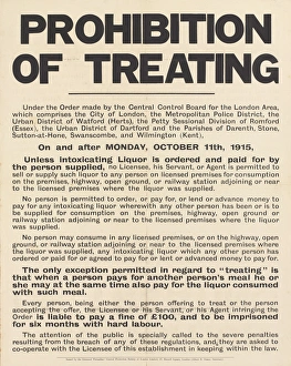 Notice published by London Licensed Victuallers, WW1 Notice published by London Licensed Victuallers, WW1