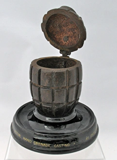 Number 23 Mills hand grenade made as an ink stand Number 23 Mills hand grenade made as an ink stand