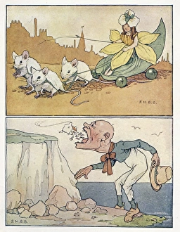 Nursery Rhymes -- daffodil lady, giant on sea shore Nursery Rhymes -- daffodil lady, giant on sea shore