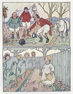 Nursery Rhymes -- foxhunters, Mary in her garden Nursery Rhymes -- foxhunters, Mary in her garden