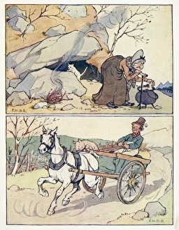 Nursery Rhymes -- old woman, pig on cart Nursery Rhymes -- old woman, pig on cart
