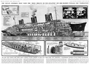 Huge Gallery: The ocean liner Normandie by G. H. Davis