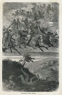 Norse Mythology Prints: Odin's Wild Hunt Print