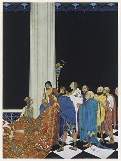 <b class=qtipBold><figcaption>Odyssey/Circe (Sterrett)</figcaption></b><br>The voyagers examine Circe's embroidery<br><em>© Mary Evans Picture Library</em> Odyssey/Circe (Sterrett)