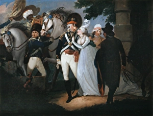 An officer of light dragoons taking leave of his wife, 1795 An officer of light dragoons taking leave of his wife, 1795