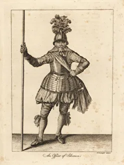 An Officer of Pikemen in military uniform, 17th century An Officer of Pikemen in military uniform, 17th century