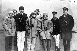 Officers of the Dreadnought wearing war winter kit for active service Officers of the Dreadnought wearing war winter kit for active service