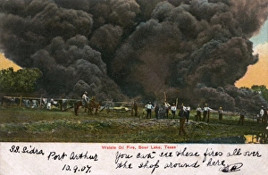 Oil fire at Sour Lake, Beaumont, Texas, USA Oil fire at Sour Lake, Beaumont, Texas, USA
