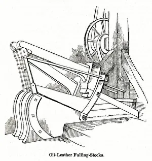 Processing Gallery: Oil leather fulling stocks at leather factory, south London