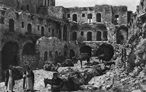 Old caravanserai at Nablus, Palestine, West Bank Old caravanserai at Nablus, Palestine, West Bank