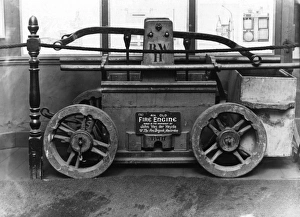 London Fire Brigade Museum Gallery: Old Dutch fire engine in a museum
