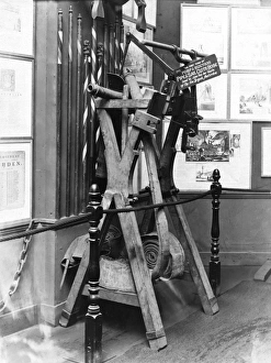 London Fire Brigade Museum Gallery: Old firefighting equipment in a museum