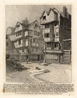 Old houses in the Butcher Row, London Old houses in the Butcher Row, London