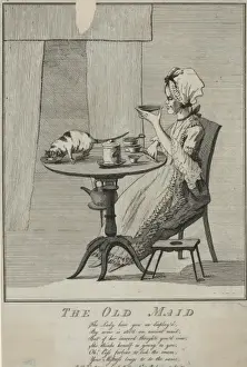 Vintage Cartoon Art Prints: The old maid