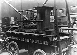 London Fire Brigade Museum Gallery: Old manual fire engine in a museum