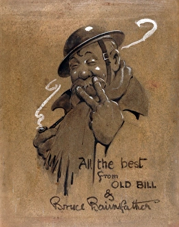 Old Bill smoking a pipe - ALL THE BEST FROM OLD BILL Old Bill smoking a pipe - ALL THE BEST FROM OLD BILL