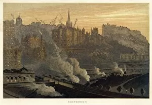 1870 Gallery: Old Town and Castle, Edinburgh, Scotland