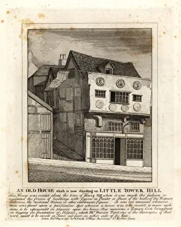 Cumberland Gallery: An old Tudor house standing on Little Tower Hill