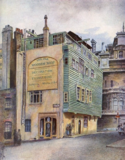 Old wooden shop at corner of Charles Street, Mayfair Old wooden shop at corner of Charles Street, Mayfair