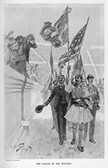 <b class=qtipBold><figcaption>Olympics/1896 Winners</figcaption></b><br>Parade of the winning athletes<br><em>© Mary Evans Picture Library</em> Olympics/1896 Winners